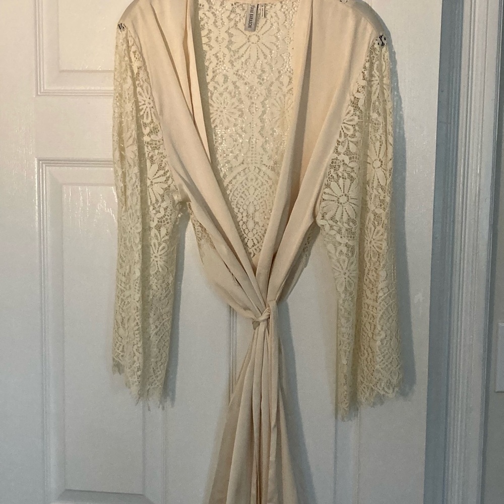 Cream Anthropologie Lace Robe